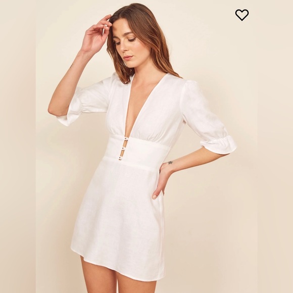 Reformation Dresses & Skirts - Reformation Simi linen dress in white